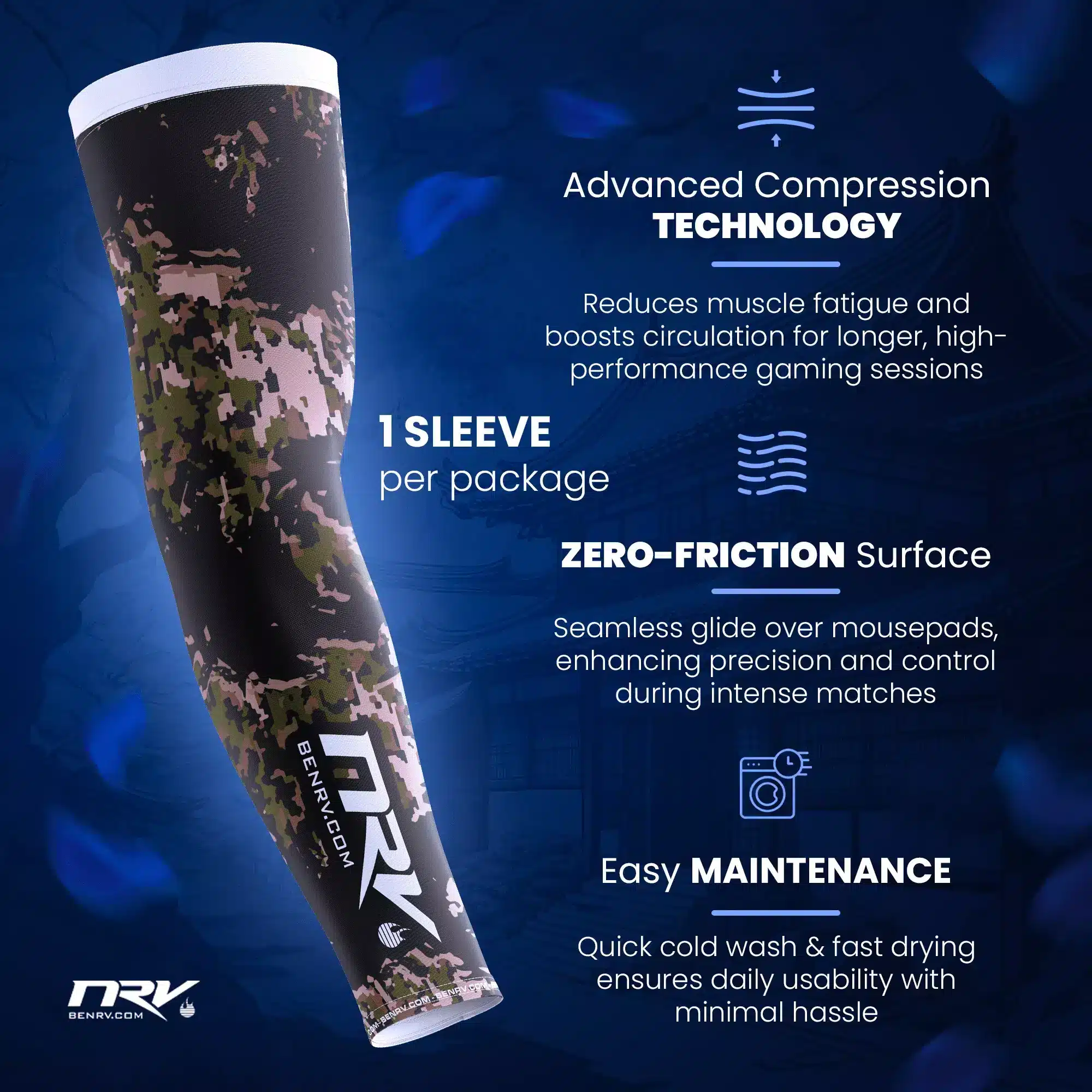 NRV Gaming Sleeve Esport Performance Material