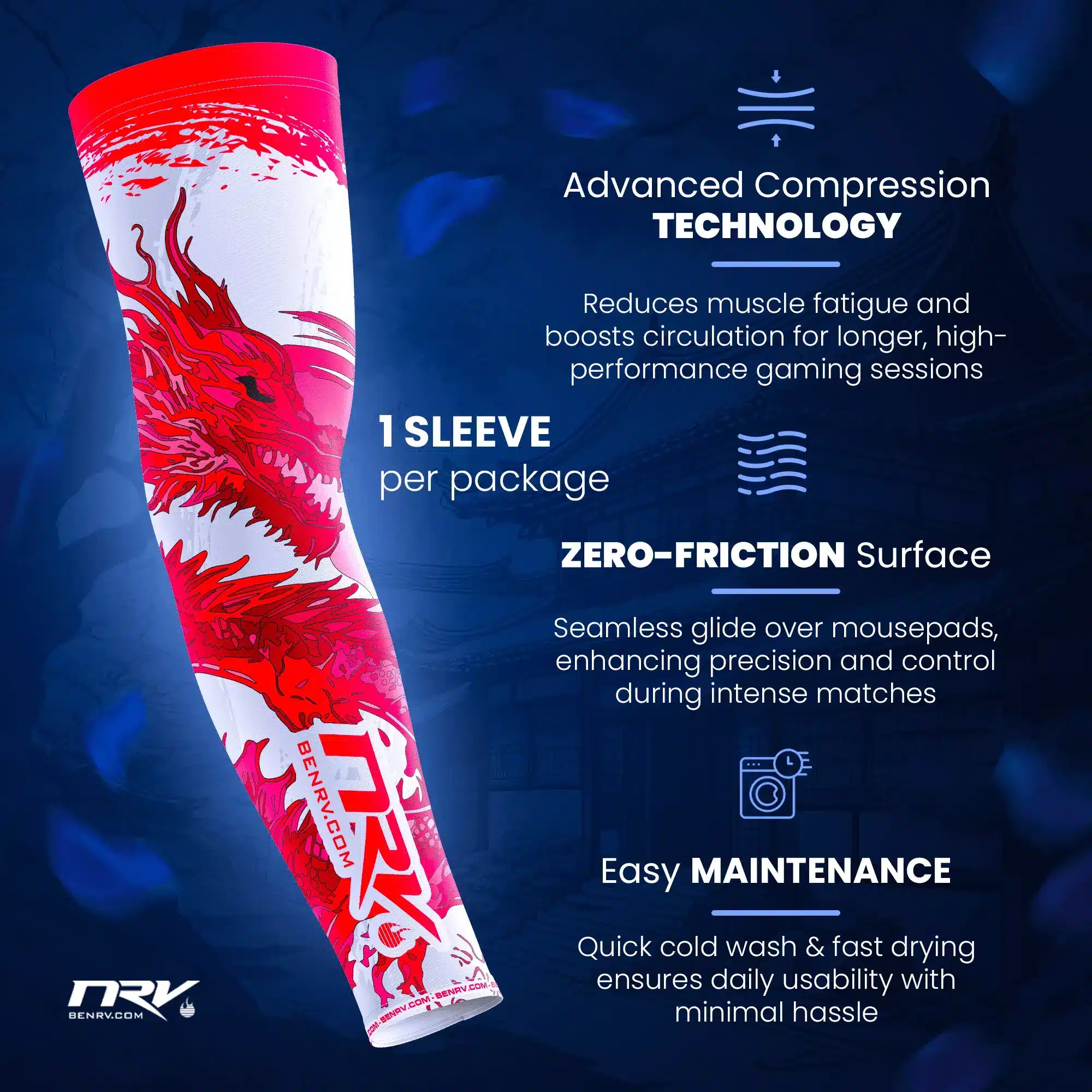 NRV Gaming Sleeve Esport Performance Material