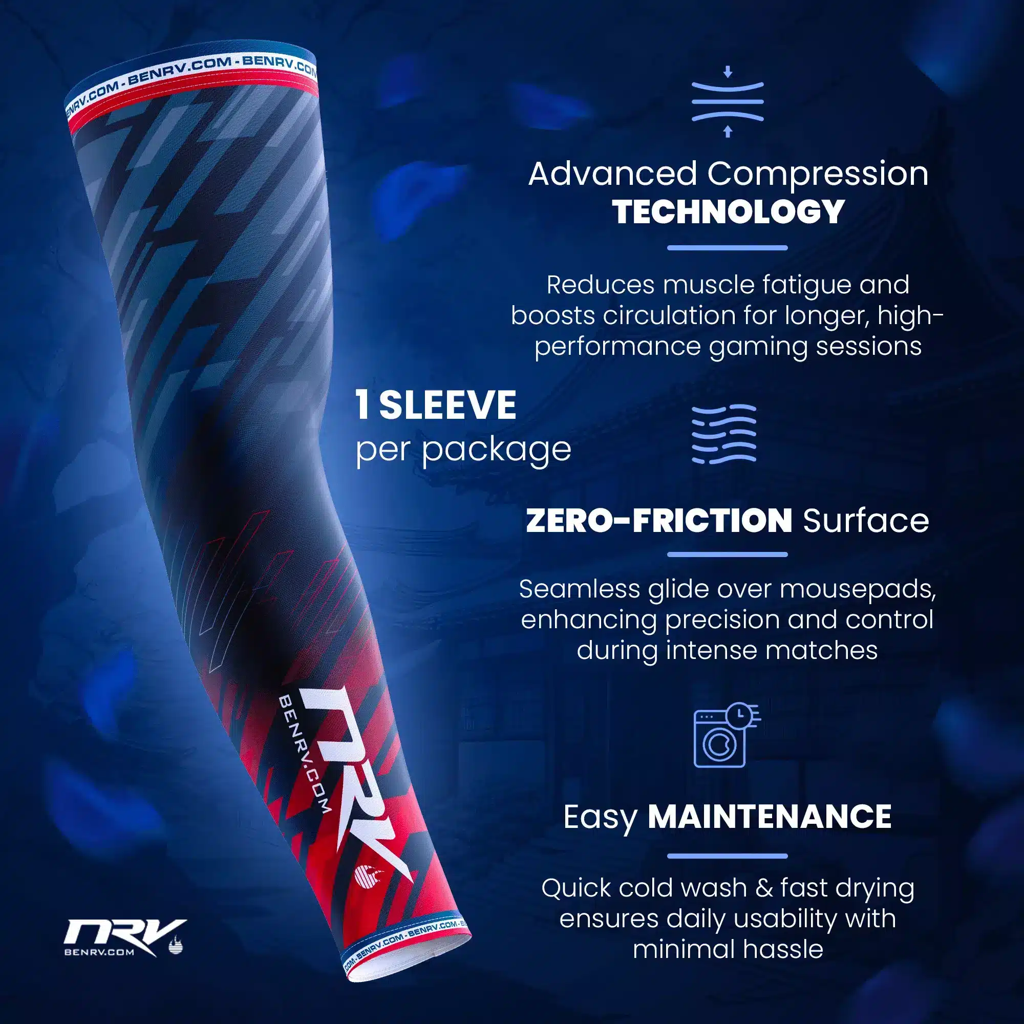 NRV Gaming Sleeve Esport Performance Material