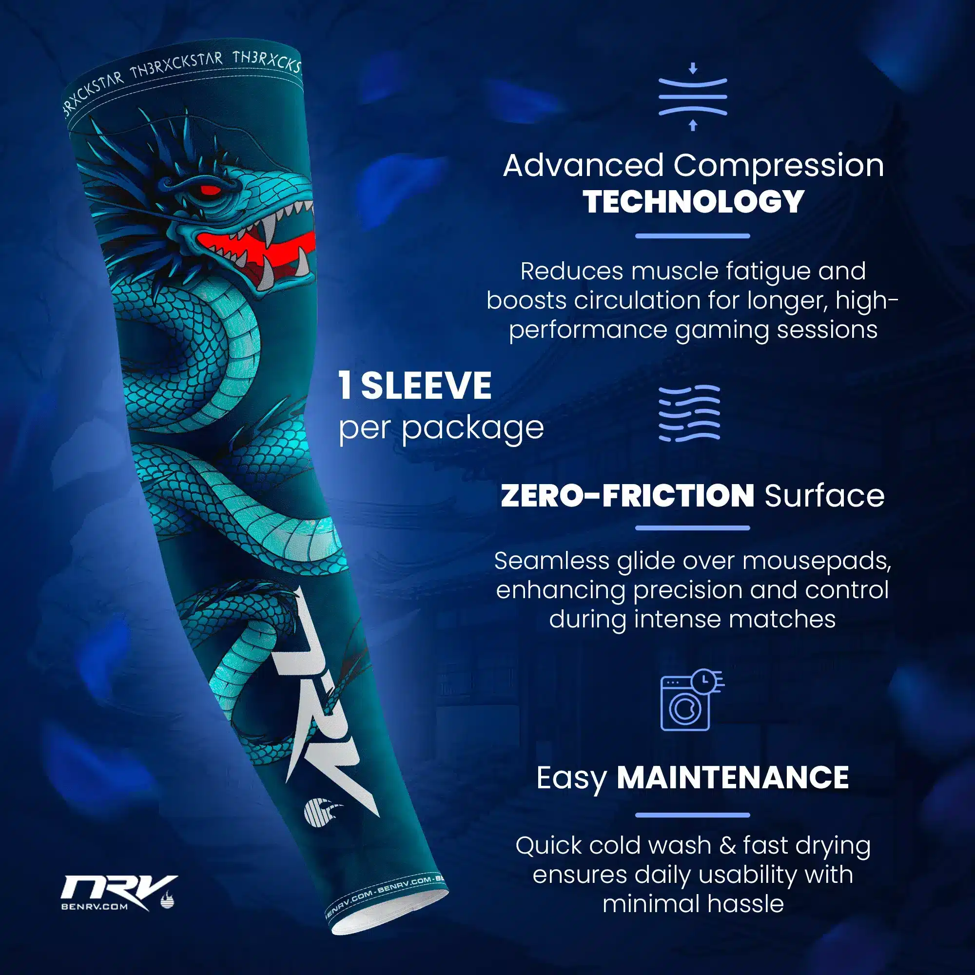 NRV Gaming Sleeve Esport Performance Material