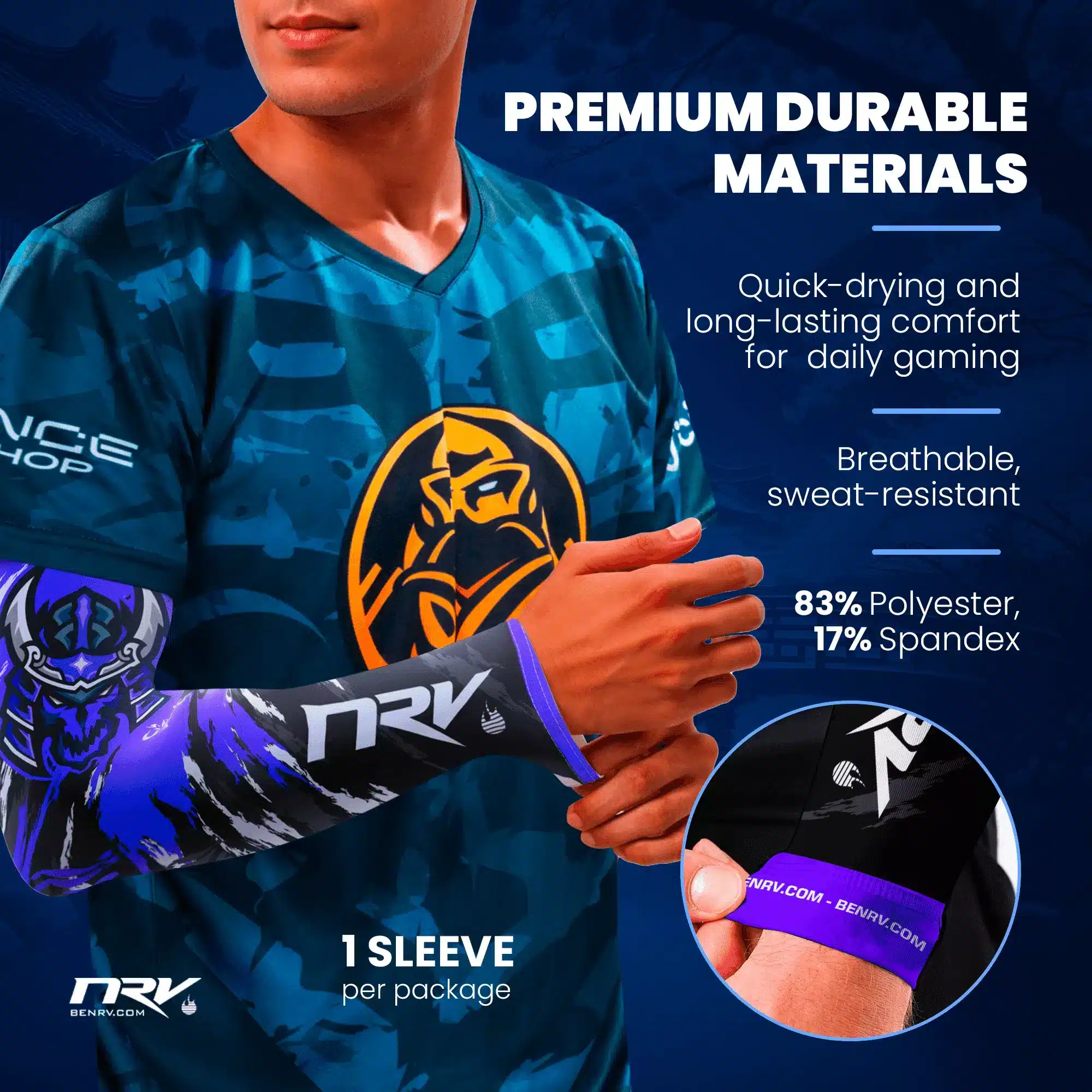 03-Samurai NRV Gaming Sleeve Esport Performance Premium